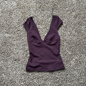 Free people duo corset Cami dark purple